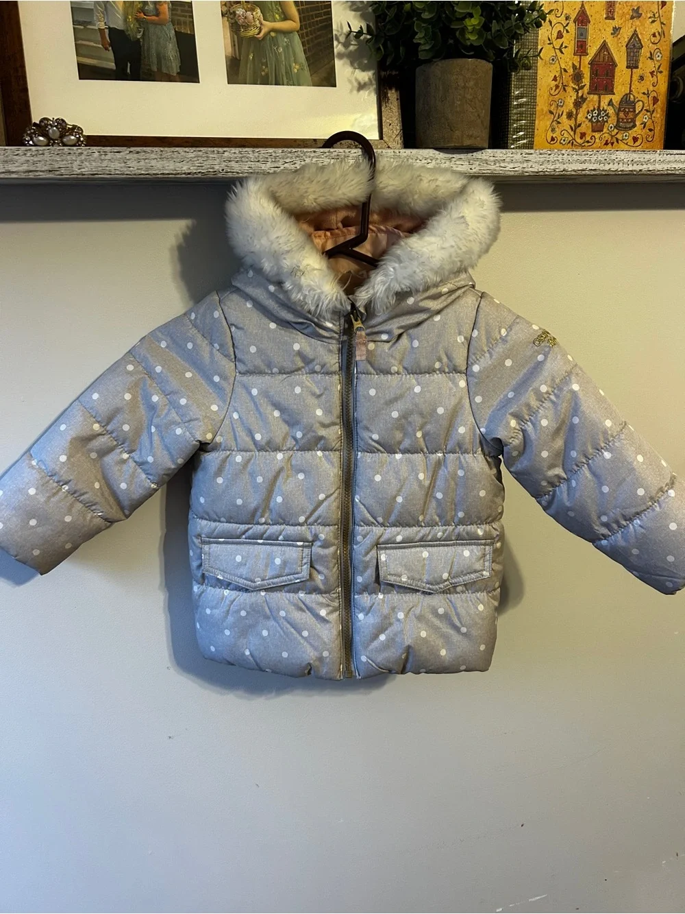 OshKosh Girls 3T 3-in-1 Winter Coat Jacket + Carter’s Snow Bibs